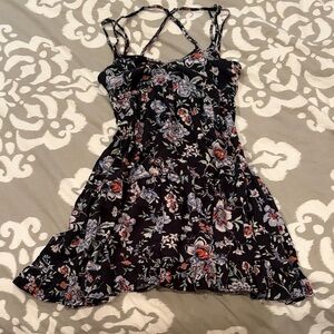American Eagle Outfitters Black Floral Mini Dress